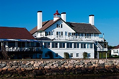 Bass River Light Sits Atop the Lighthouse Inn in Massachusetts